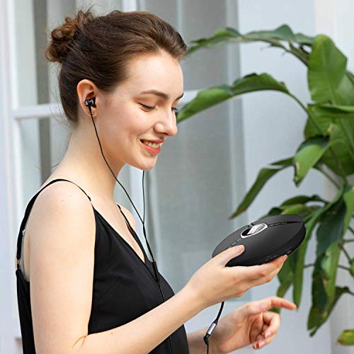 KLIM Portable CD Player with Headphones - 2023 Version - Black