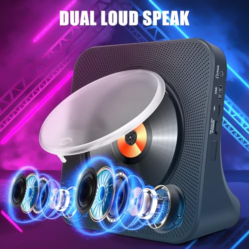 Bluetooth Portable CD Player with Built-in HiFi Speakers