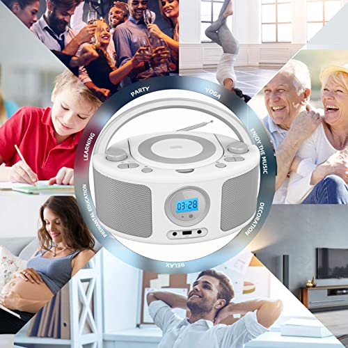 Bluetooth Portable CD Player Boombox, Home Stereo