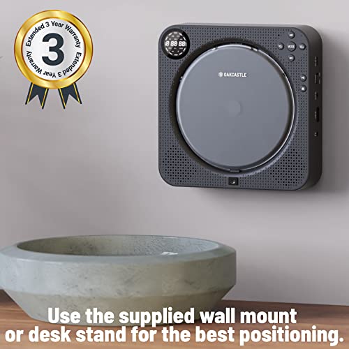 Oakcastle CD150: Wall Mountable Bluetooth CD Player