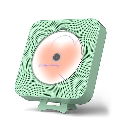 Cute Green Bluetooth CD Player: Portable Home Decor