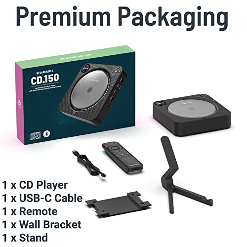 Oakcastle CD150: Wall Mountable Bluetooth CD Player