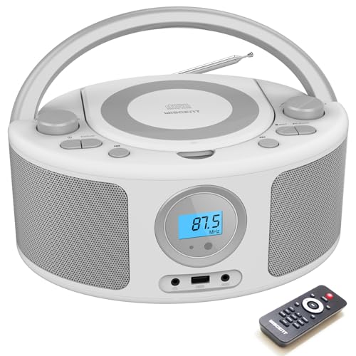 WISCENT Portable CD Player with Bluetooth & FM