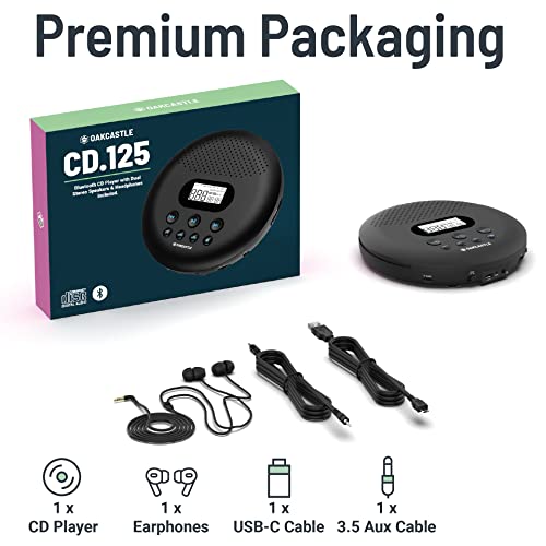 Wireless CD Player with Speakers & Remote Headphones