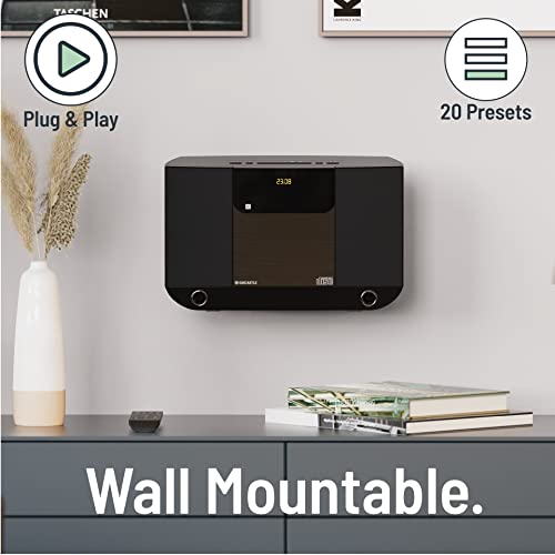 Wall Mountable Bluetooth CD Player | Hi-Fi Stereo System