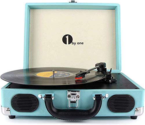 Portable Bluetooth Record Player with Built-in Speakers - Turquoise