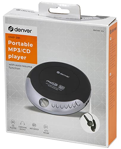 Denver DMP-391 Portable CD Player with MP3 Support