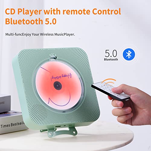 Cute Green Bluetooth CD Player: Portable Home Decor