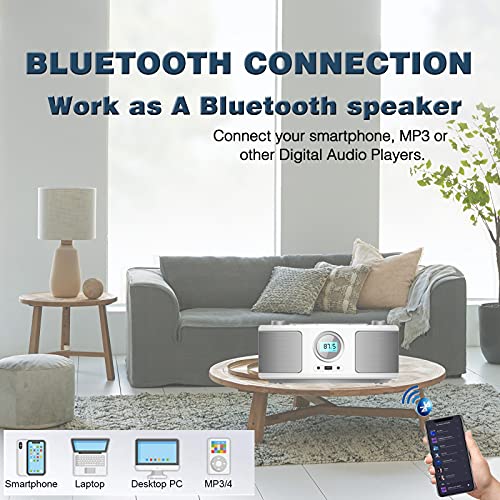 WISCENT Portable CD Player with Bluetooth & FM