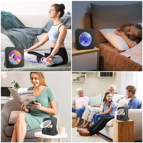 Bluetooth Portable CD Player with Built-in HiFi Speakers