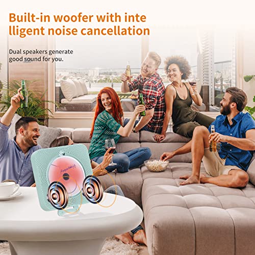 Cute Green Bluetooth CD Player: Portable Home Decor