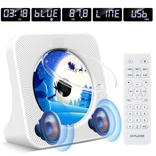 KOVCDVI Home Desktop CD Player with Bluetooth & Remote