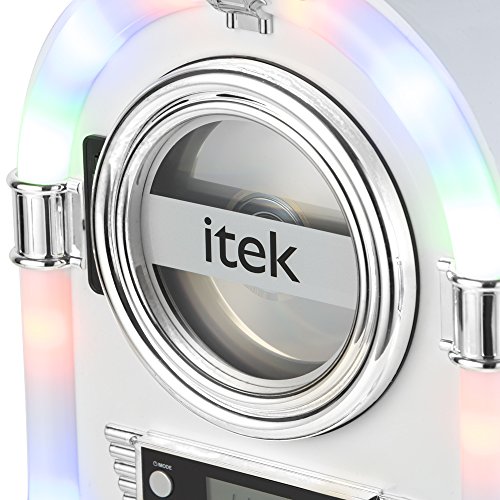 iTek Jukebox: CD Player, FM Radio, Bluetooth (White)