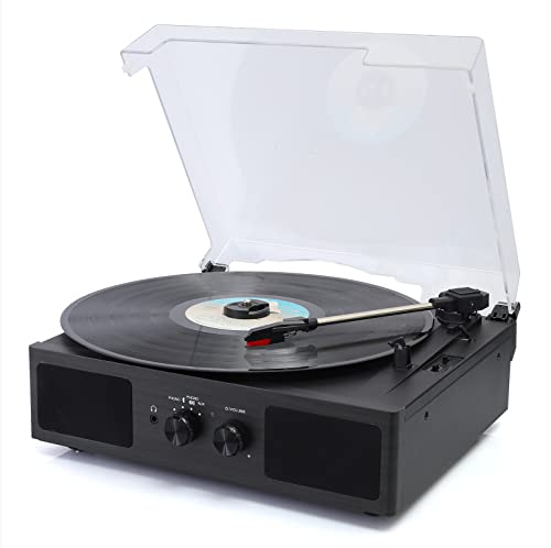 Hernido Bluetooth Vinyl Record Player with Speaker
