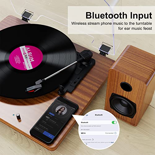 Mersoco Bluetooth Stereo Turntable: Home Entertainment & Decoration