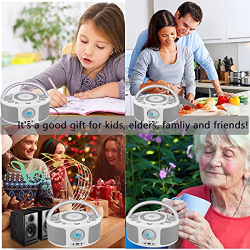 WISCENT Portable CD Player with Bluetooth & FM