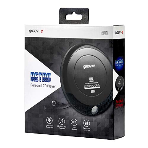 Groov-e Compact CD Player - Retro Portable Music