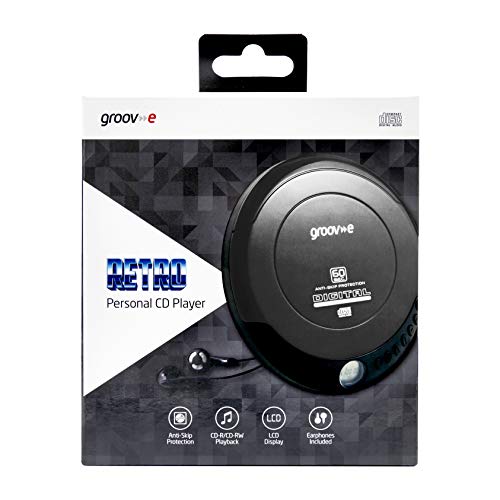 Groov-e Compact CD Player - Retro Portable Music
