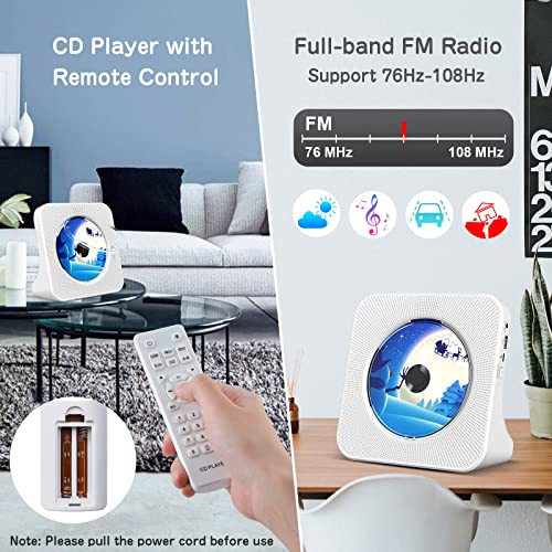 KOVCDVI Home Desktop CD Player with Bluetooth & Remote