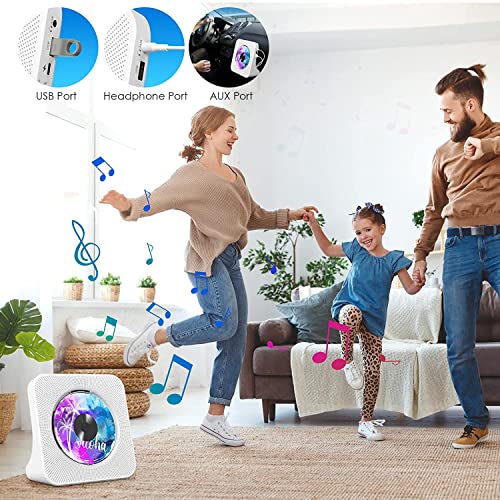 Bluetooth CD Player with HiFi Speakers, FM Radio