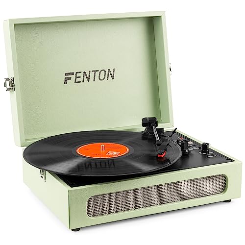 Fenton RP118C Briefcase Record Player - Green