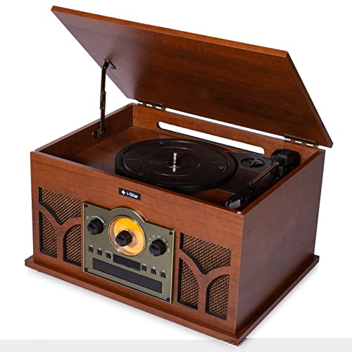 Retro Vinyl Record Player with Bluetooth & CD