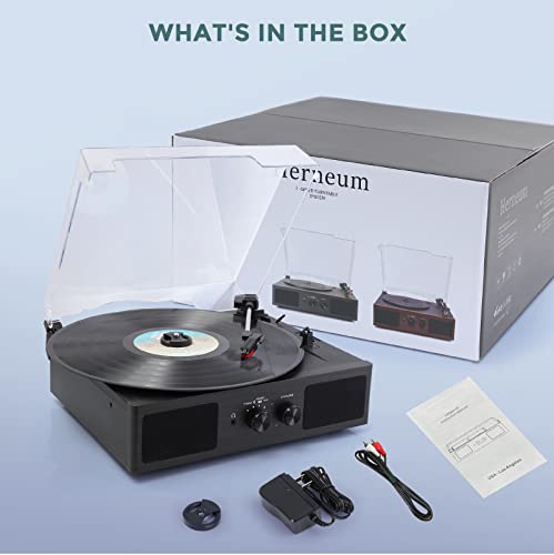 Hernido Bluetooth Vinyl Record Player with Speaker