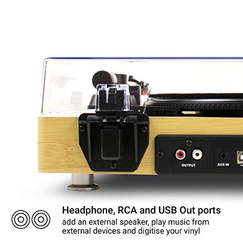 JAM Wireless Vinyl Record Player - Woodgrain