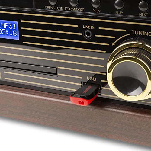 Fenton Nashville Retro CD Player Combo with Bluetooth
