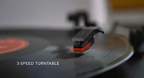 Bluetooth Suitcase Record Player | Three-Speed Turntable | Black