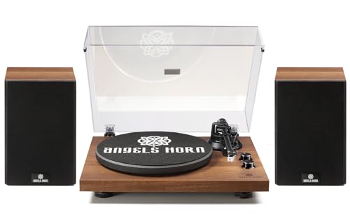 Bluetooth Vintage Record Player with Dual Bookshelf Speakers