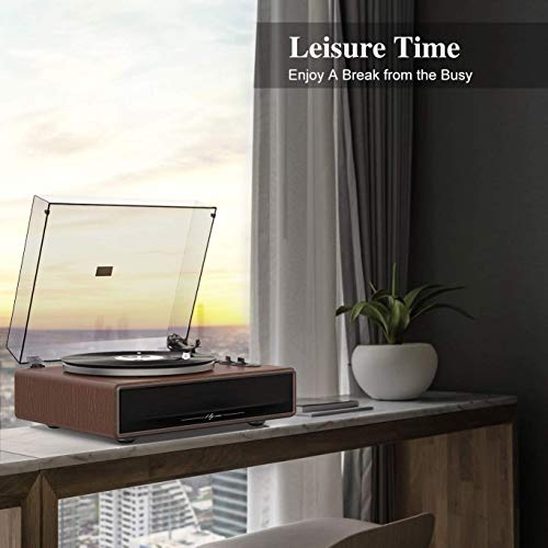 High Fidelity Bluetooth Turntable with Built-in Speakers