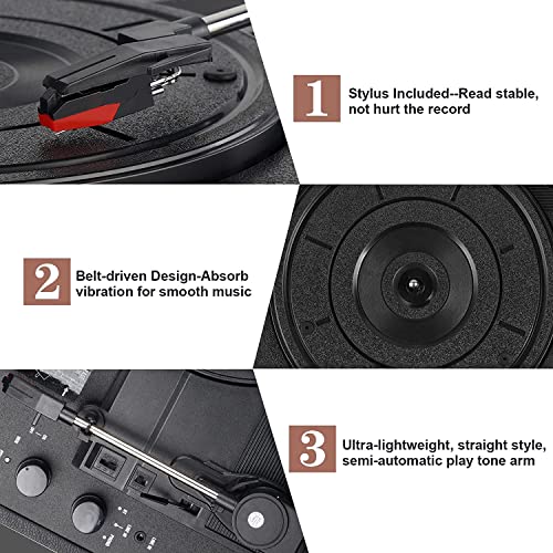 Retro Record Player with USB & RCA Output