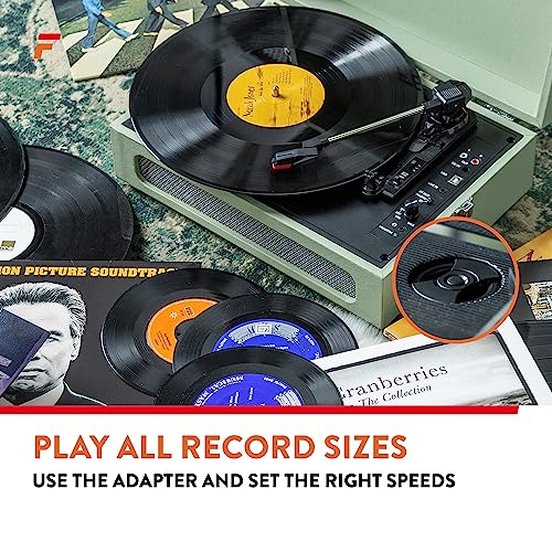 Fenton RP118C Briefcase Record Player - Green