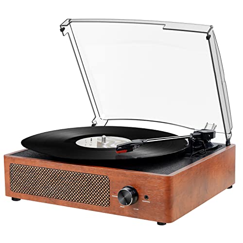 Mersoco Bluetooth Record Player - Vintage 3-Speed Turntable