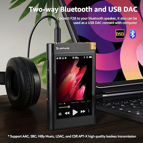 Surfans HiFi Bluetooth Mp3 Player: F28 High Res