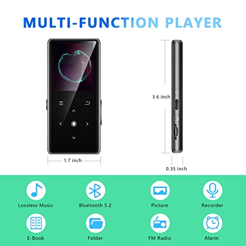 Bluetooth MP3 Player with Built-in Speaker, FM Radio