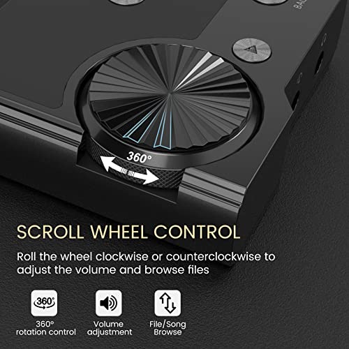 128GB HiFi Music Player, Lossless Audio, 3.5mm Dual Output