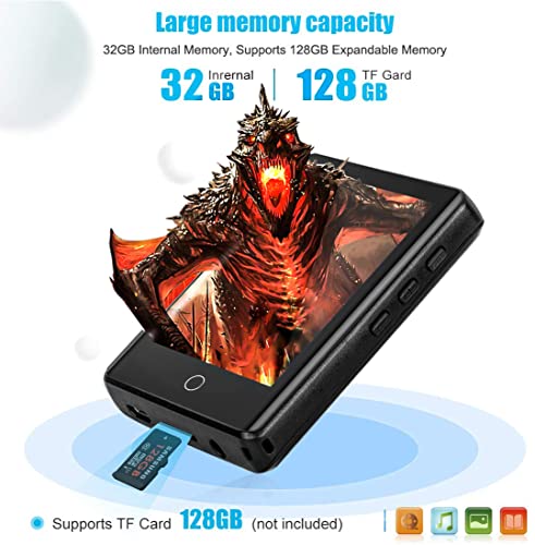 32GB BT 5.0 MP3 Player with Full Touch Screen