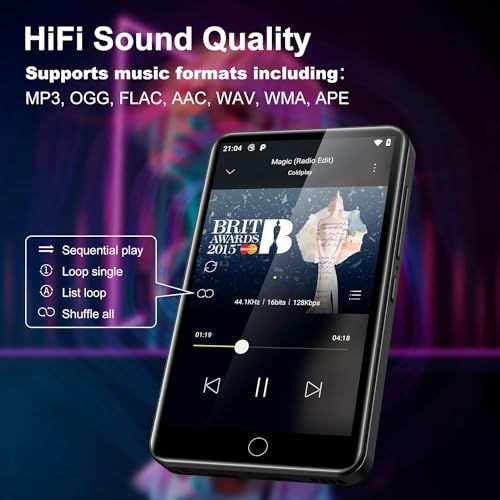 ZAQE 80GB MP3 Player: Bluetooth, WiFi, Touchscreen