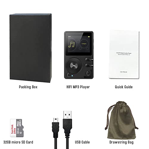 Bluetooth HiFi MP3 Player - High Resolution, Lossless