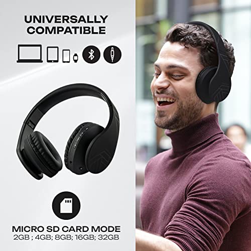PowerLocus Bluetooth Over-Ear Headphones - Black