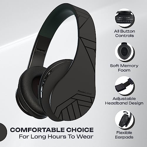 PowerLocus Bluetooth Over-Ear Headphones - Black