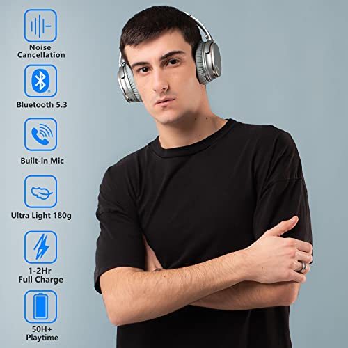 Srhythm NC35 Wireless Noise Cancelling Headphones, Bluetooth 5.3