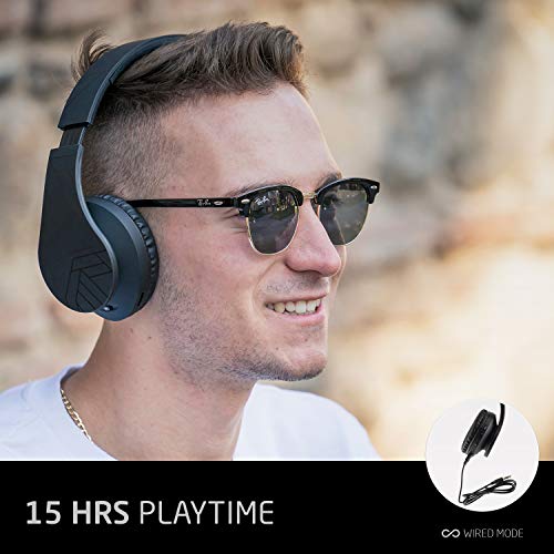 PowerLocus Bluetooth Over-Ear Headphones - Black