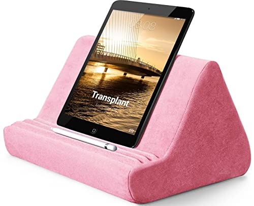 Adjustable Pink Tablet Stand Pillow for Bed Sofa