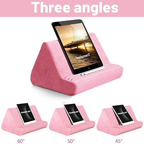 Adjustable Pink Tablet Stand Pillow for Bed Sofa