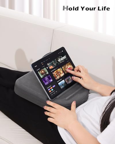 Adjustable Tablet Pillow Stand with Stylus Holder