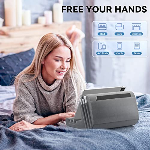 Tablet Pillow Holder with Pocket and Stylus Mount
