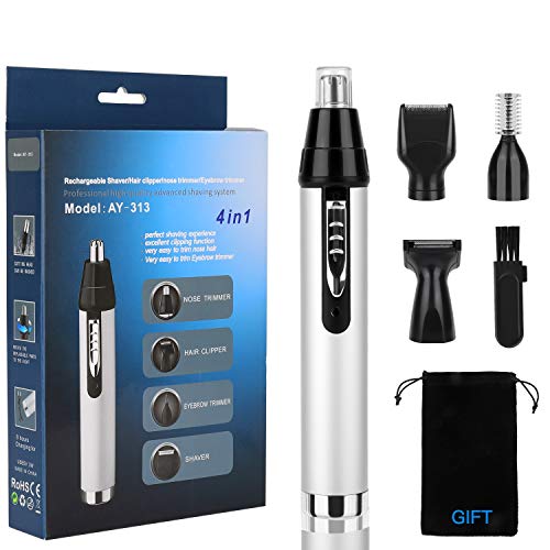 QKURT 4-in-1 USB Nose Hair Trimmer & Grooming Kit